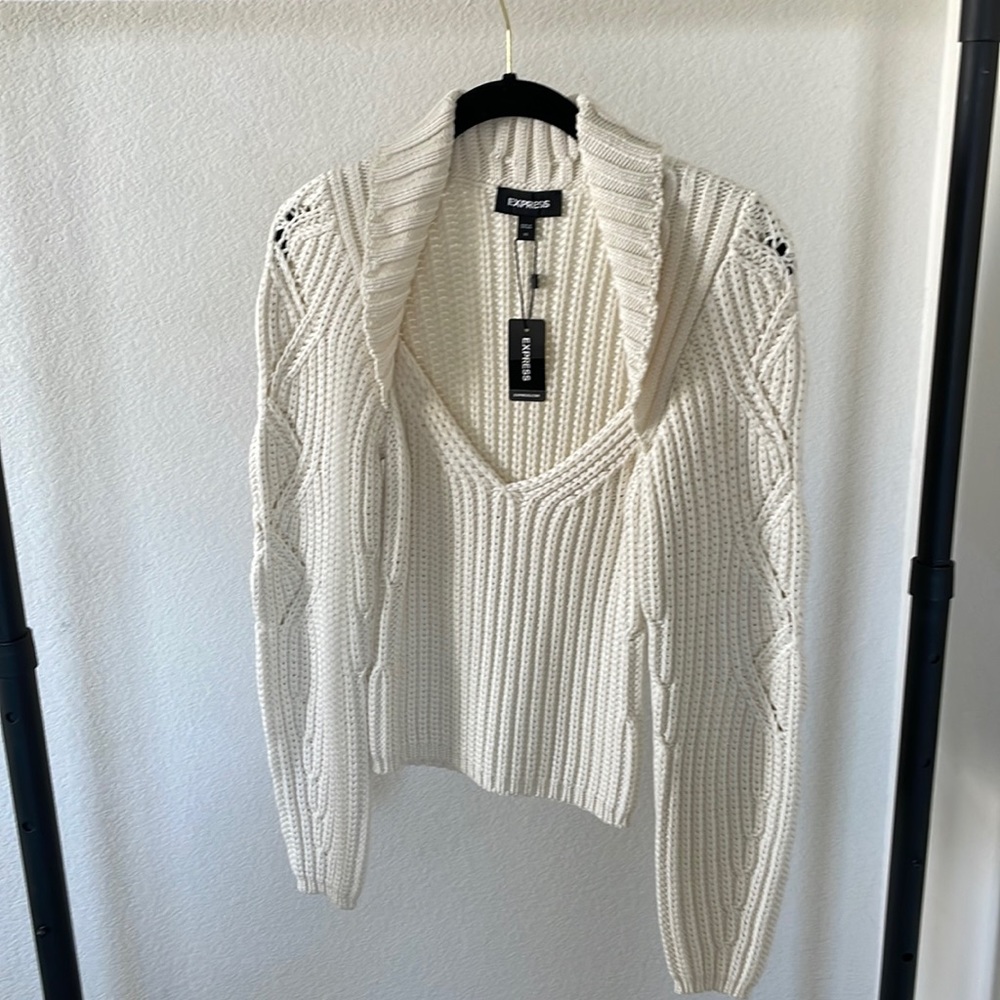 NWT EXPRESS BEIGE SWEATER